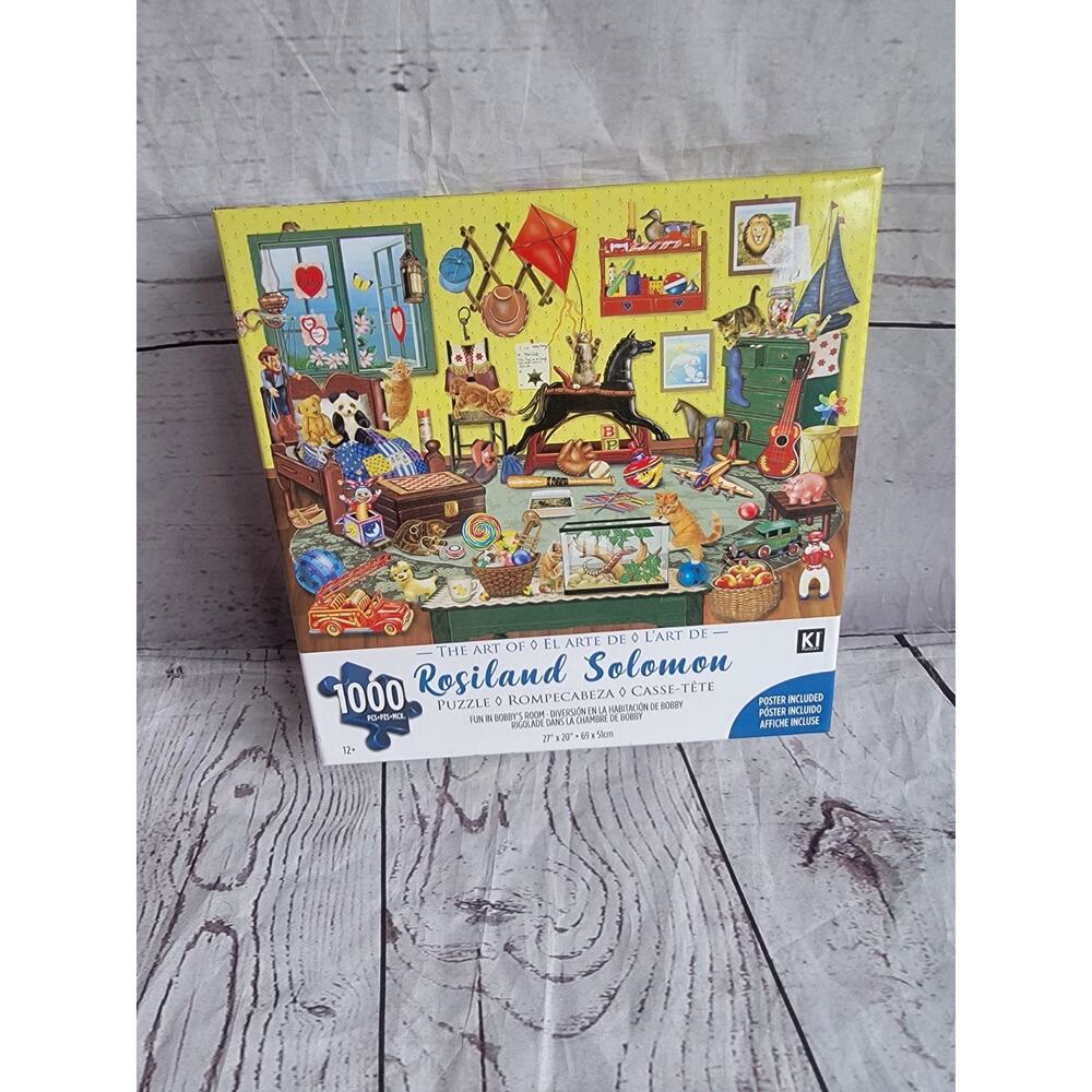 KI Puzzles Rosiland Solomon Fun In Bobby’s Room 1000 Piece Jigsaw Puzzle New